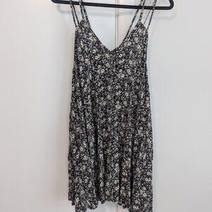 Brandy Melville Brown Floral Mini Dress – One Size 🌿✨